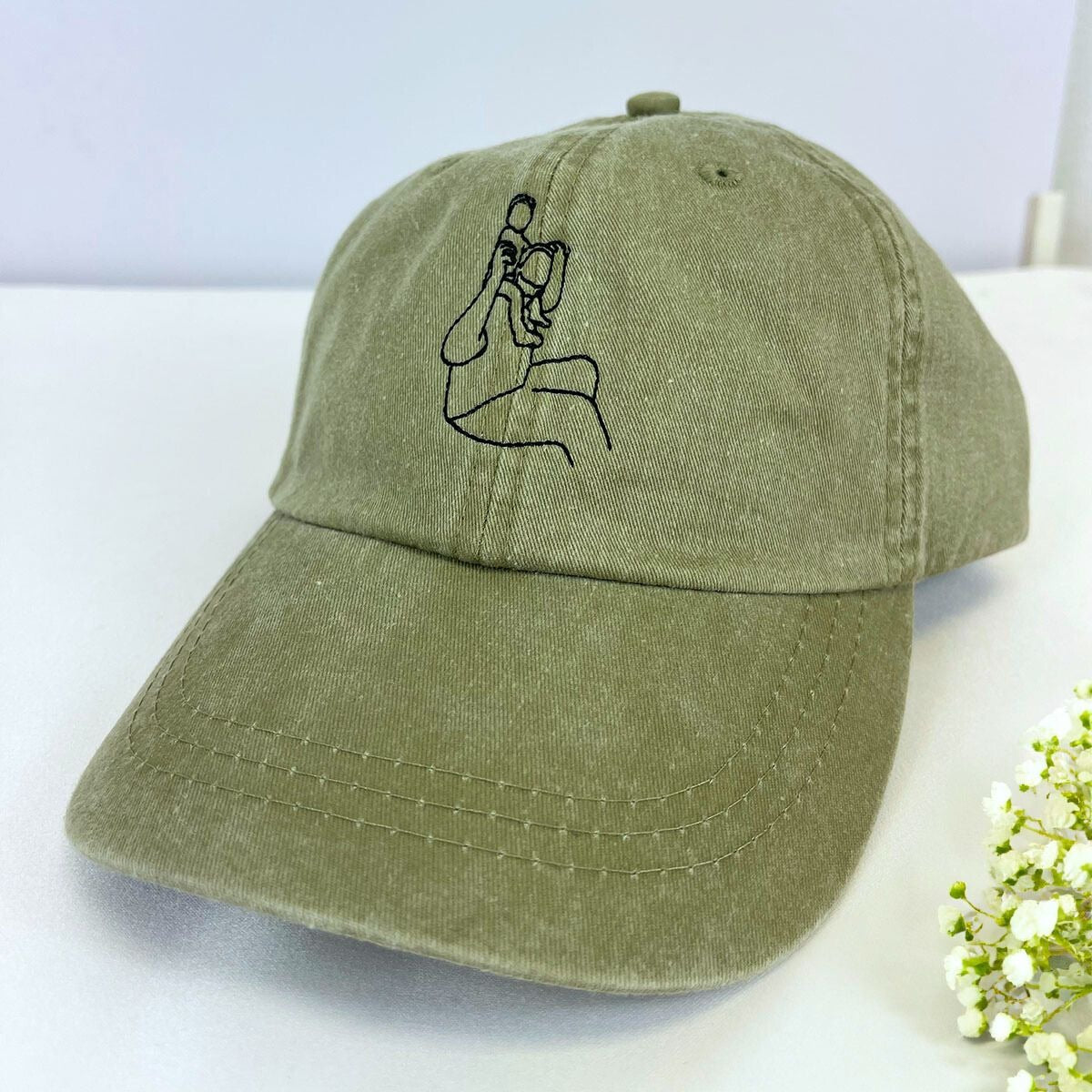 Personalized Dad Hat with Custom Embroidered Photo - Unique Dad Gift Idea - Embroly