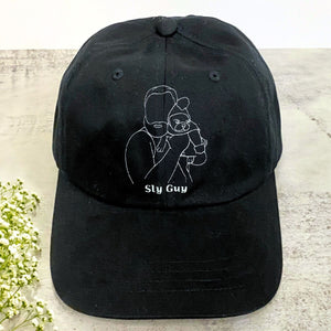 Custom Embroidered Dog Dad Portrait Hat from Photo