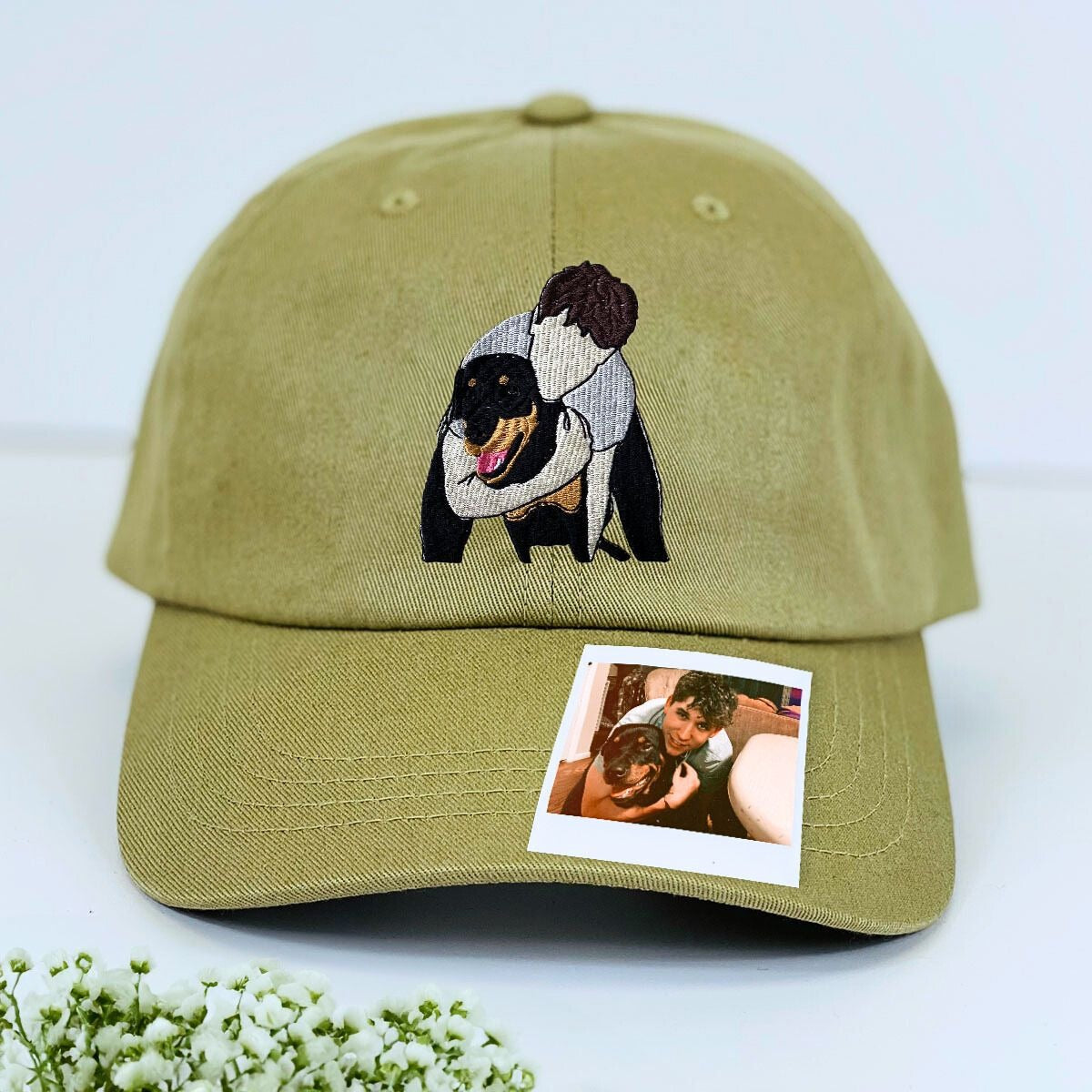 Dog Dad Hat from Photo, Embroidered Gift for Dad - Embroly