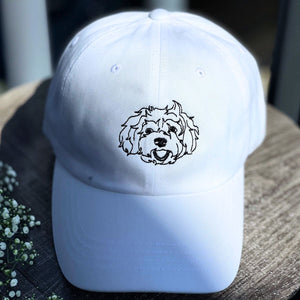 Custom Embroidered Cat Hat using Cat Photo