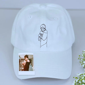 Custom Embroidered Dog Mom Portrait Hat from Photo