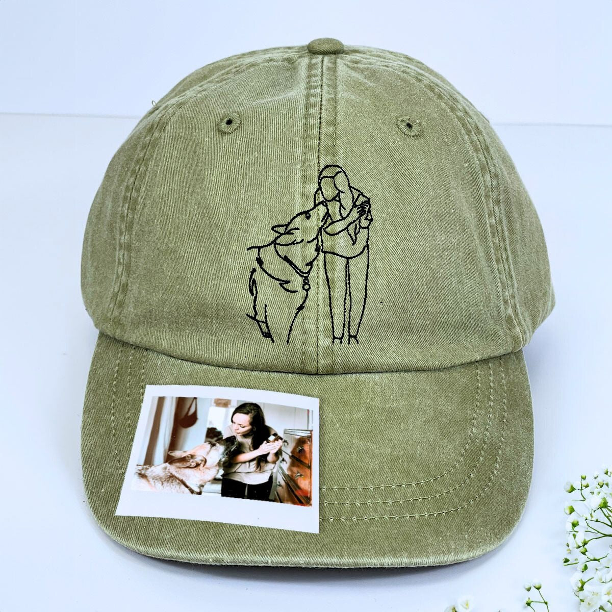 Dog Mom Hat from Photo, Embroidered Gift for Mother's Day - Embroly