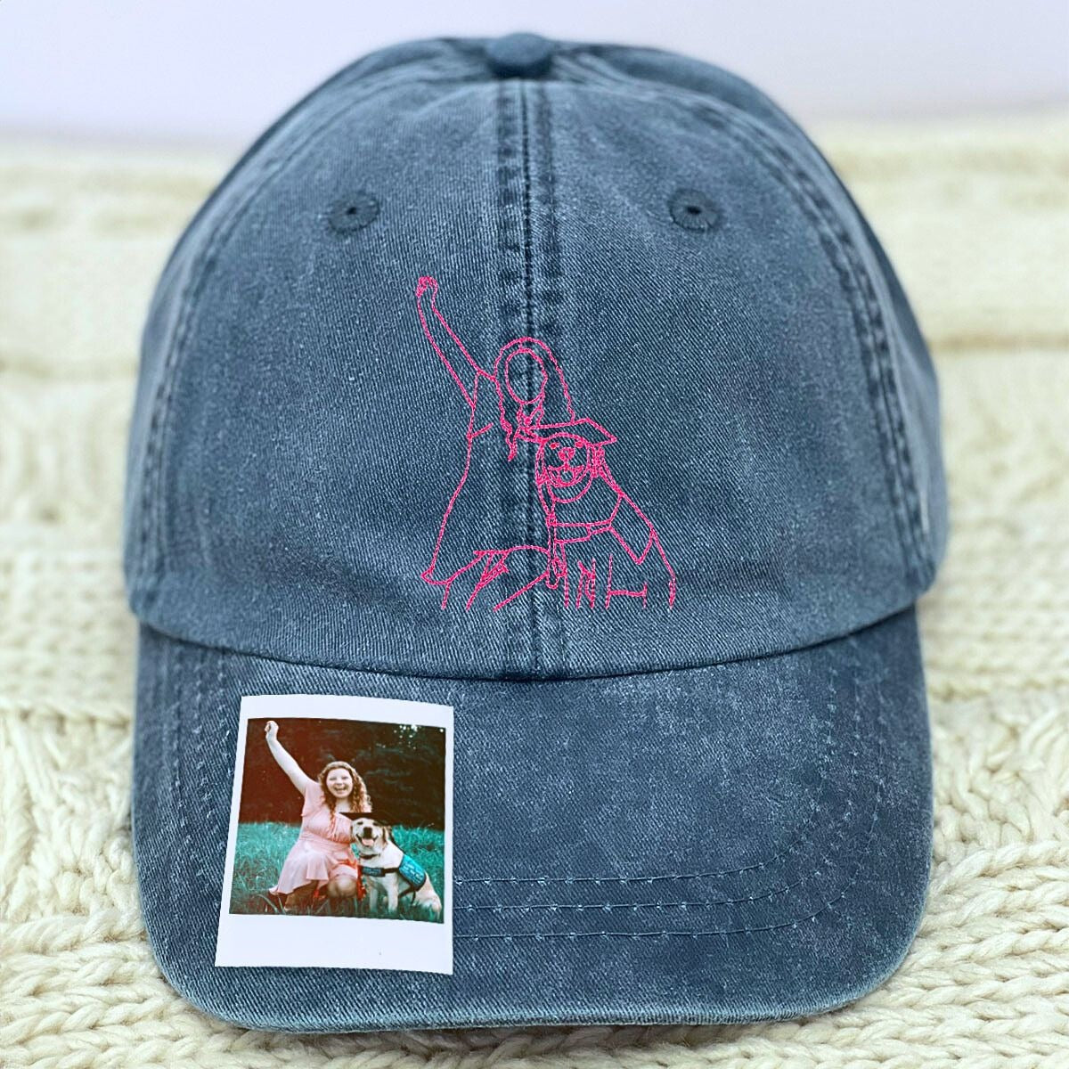 Dog Mom Hat from Photo, Embroidered Gift for Mother's Day - Embroly