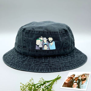 Custom Embroidered Family Portrait Hat from Photo - Embroly