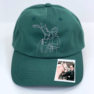 Custom Embroidered Horse Mom Hat from Photo, Equestrian Gift - Embroly