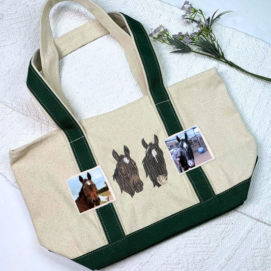 Embroidered Horse Tote Hag