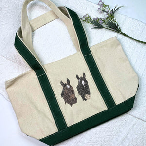 Embroidered Horse Tote Hag