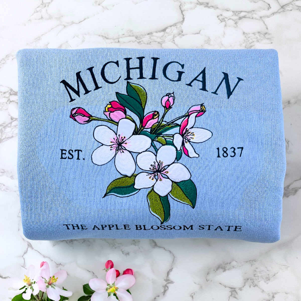 Embroidered Michigan Sweatshirt