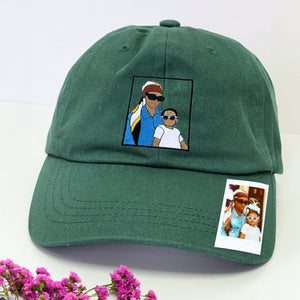 Custom Embroidered Mom Portrait Hat from Photo