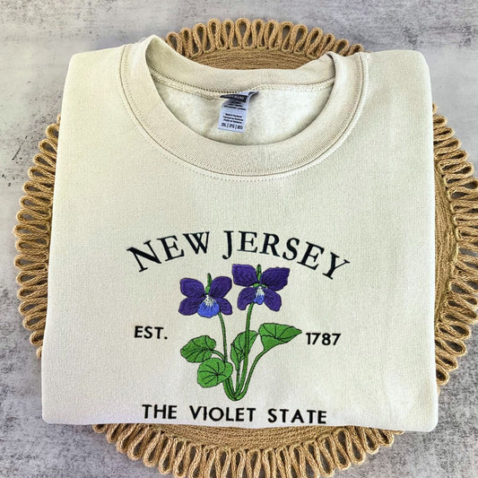 Embroidered New Jersey Sweatshirt