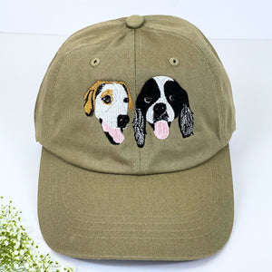 Custom Embroidered Dog Hat using Dog Photo