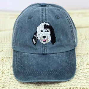 Custom Embroidered Dog Hat using Dog Photo