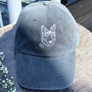 Custom Embroidered Dog Hat using Dog Photo