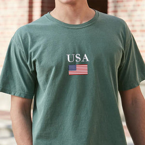 Embroidered Flag of the United States Shirt