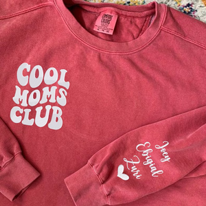 Comfort Color® Embroidered Girl Mom Club Sweatshirt