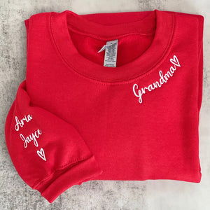 Custom Embroidered Sweatshirt with Neckline Collar Crewneck, Unique Gift for Her