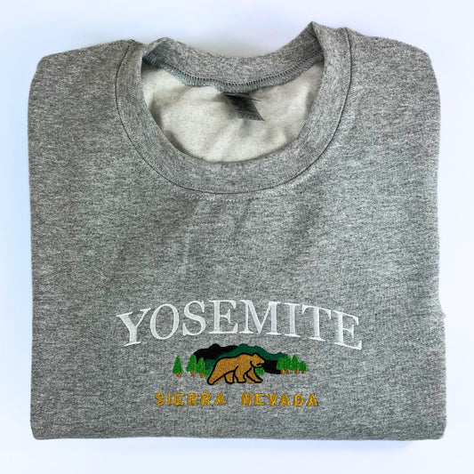 Yosemite National Park Sweatshirt, Hoodie Vintage Embroidered - Yosemite Gift Shop - Embroly