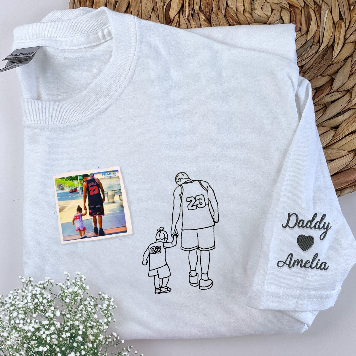 Custom Father & Daughter Sweatshirt or Hoodie – Personalized Gift with Your Photo for Dad