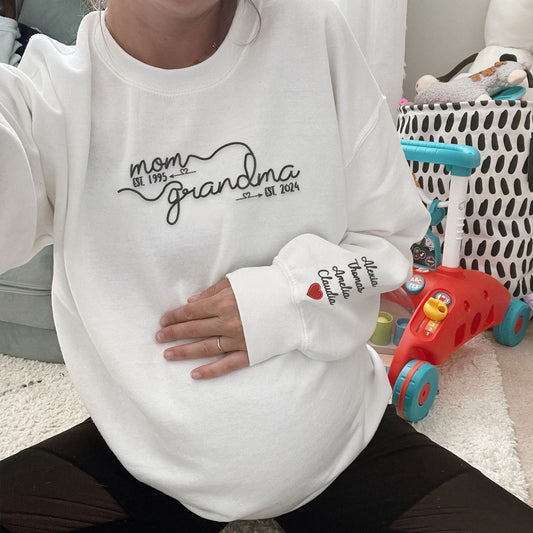 first mom then grandma sweatshirt