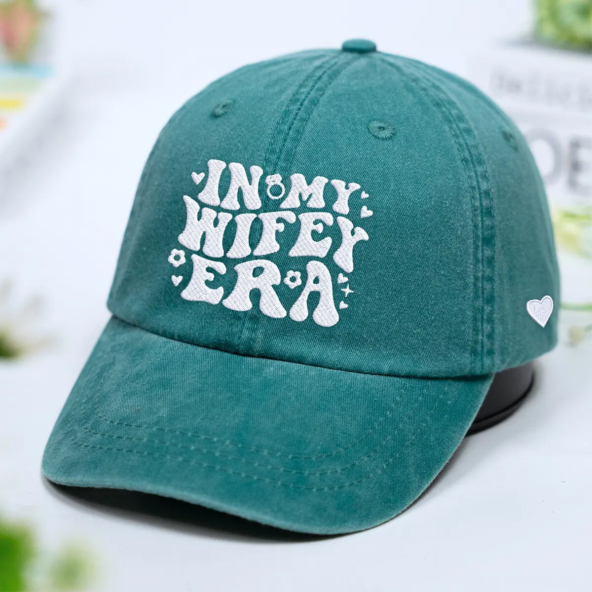 In My Wifey Era Hat, Personalized Embroidered Gift for Wife, Bride Baseball Cap