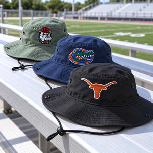 Custom Gameday Bucket Hats - Embroidered Your Team Slogan, Logo, Text & Name, School Spirit Gift for College Student
