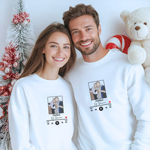 Personalized Gift for Newly Married Couple with Photo Portrait Sweatshirt or Hoodie