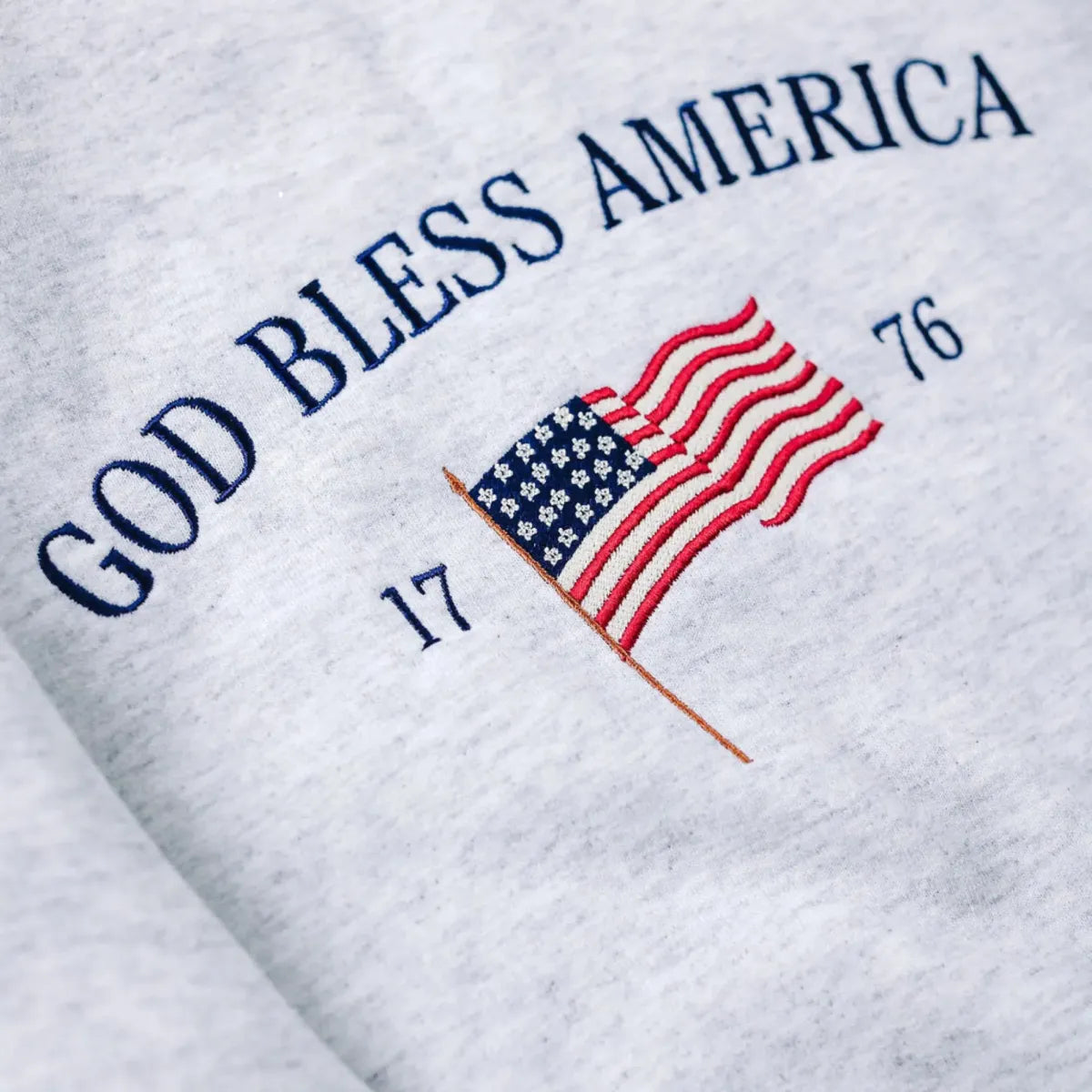 Embroidered God Bless America Sweatshirt or Hoodie – 4th of July Patriotic Apparel