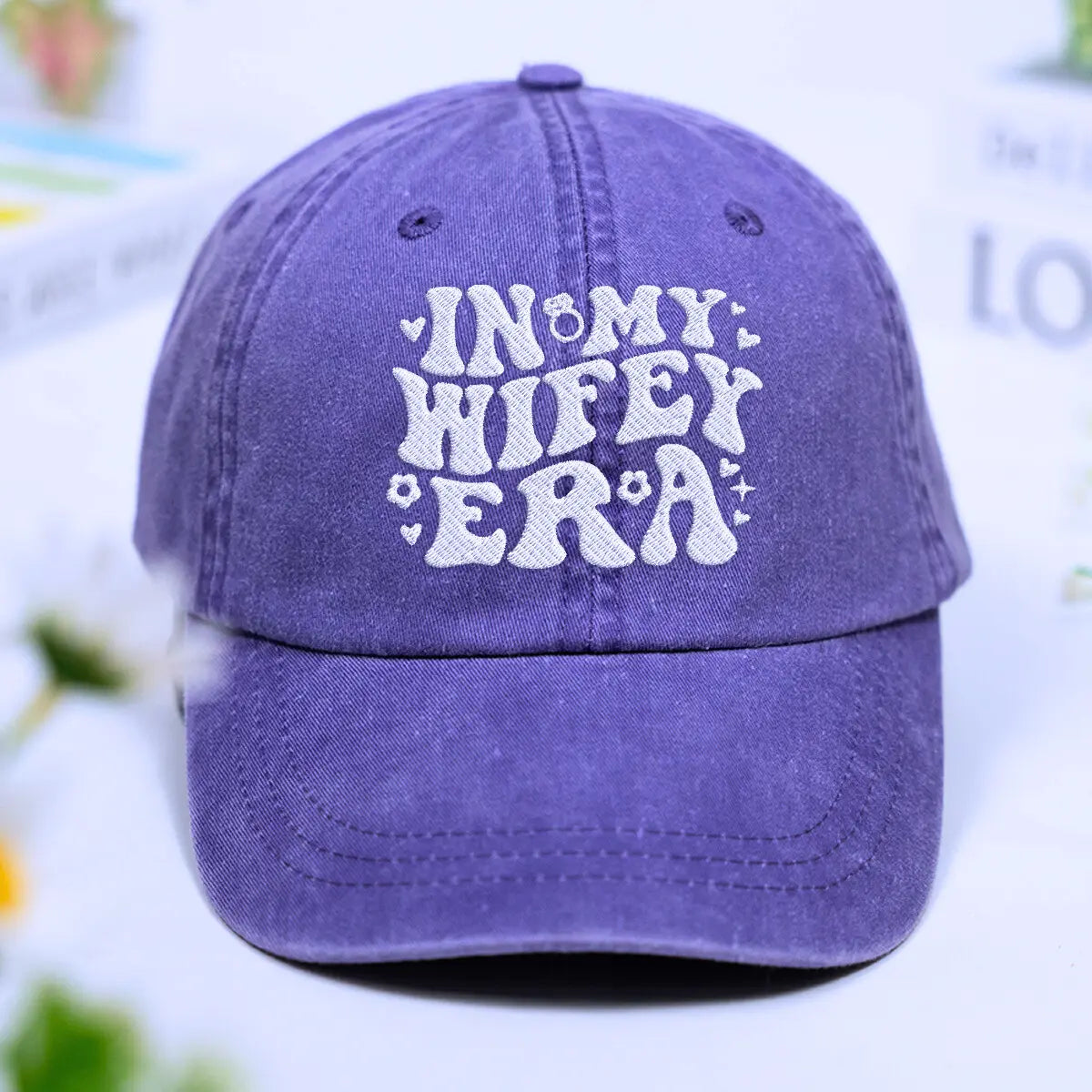In My Wifey Era Hat, Personalized Embroidered Gift for Wife, Bride Baseball Cap