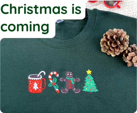 Embroidered Christmas Sweatshirt & Hoodie for Women Men