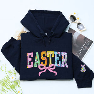 Happy Easter Sweatshirt or Hoodie, Custom Embroidered Gift for Easter Day