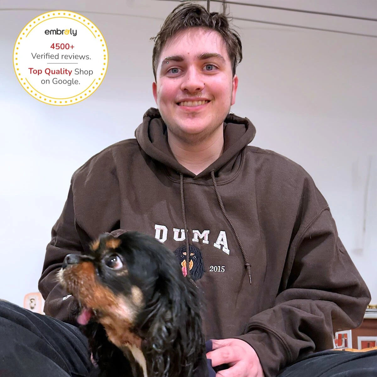 Personalized Best Dog Dad Ever Sweatshirt, Embroidered Gift for Proud Dog Dad