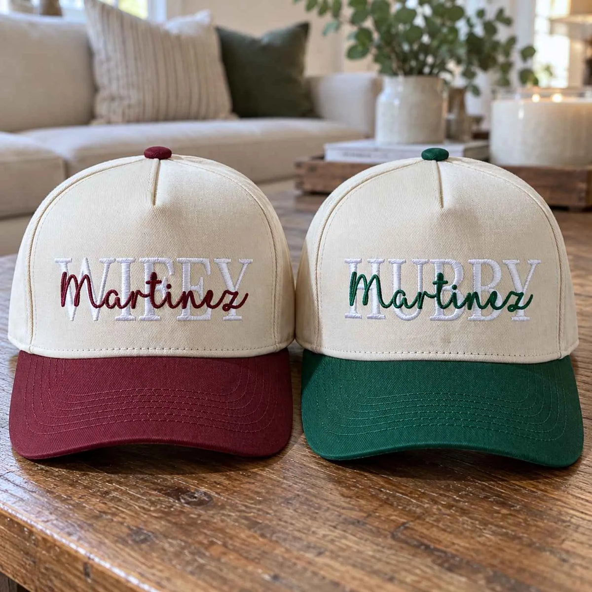 Matching Hubby and Wifey Snapback Hat, Embroidered Cap for Couple, Bride and Groom Gift