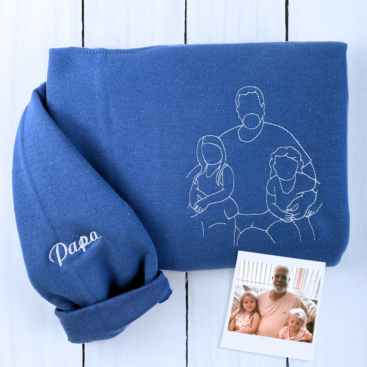 Custom Father & Daughter Sweatshirt or Hoodie – Personalized Gift with Your Photo for Dad