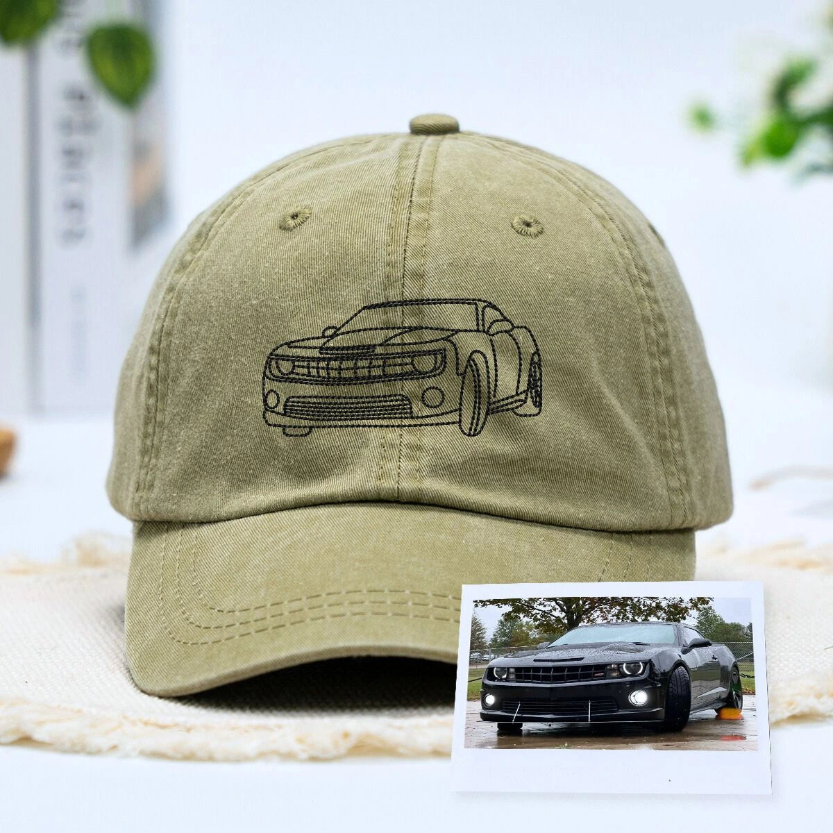Personalized Car Hat with Custom Embroidered Photo - Unique Car Guy Gift Idea for Father's Day Birthday