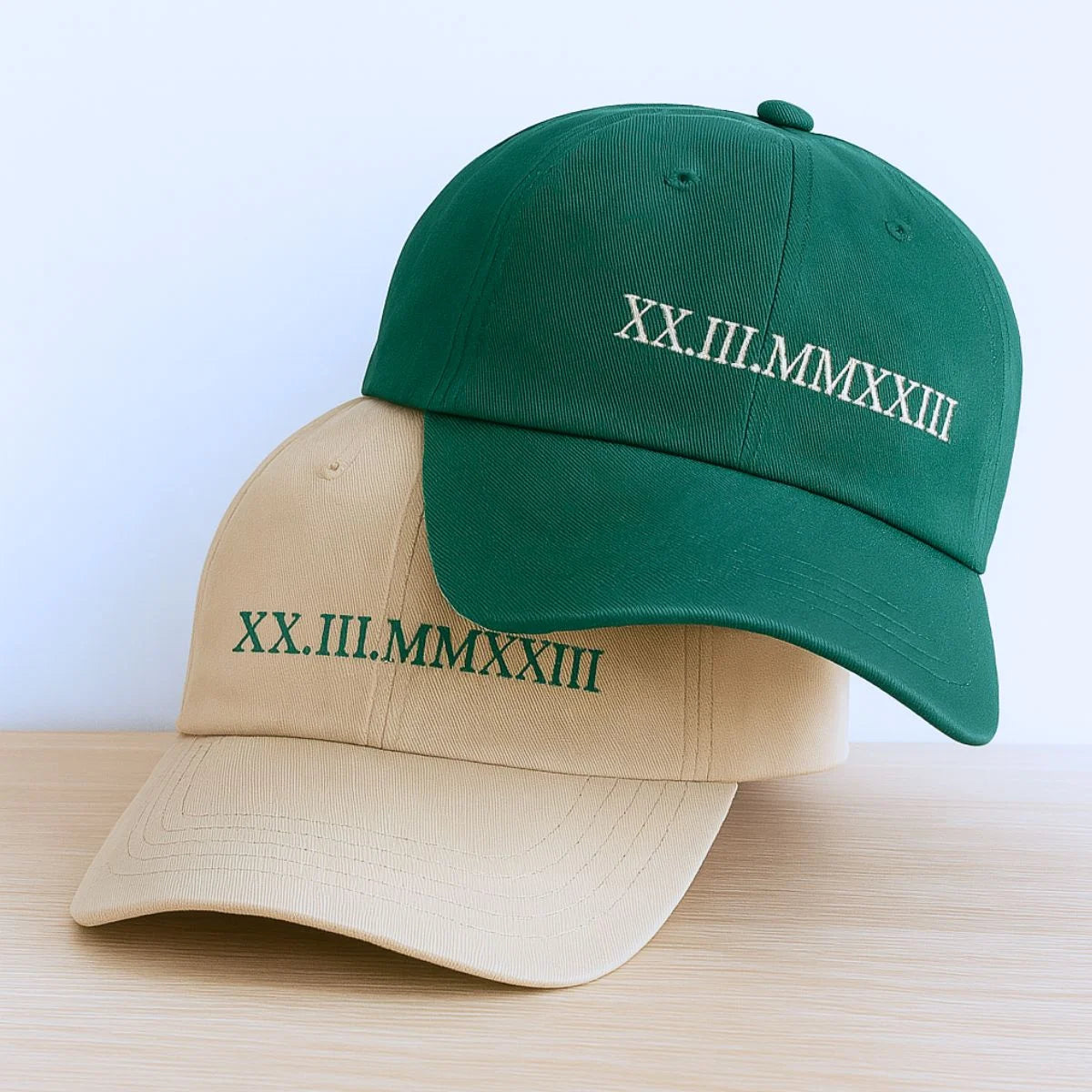 Custom Roman Numeral Hat, Matching Wedding Date Hat, Bride Hat, Embroidered Wedding GIft
