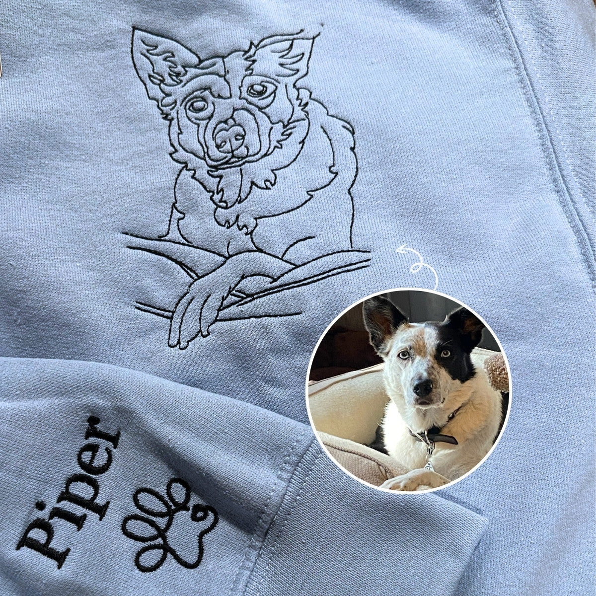 Custom Dog Mom Embroidery Design Hoodie, Best Dog Mom Gift