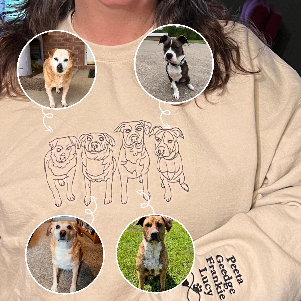Custom Embroidered Dog Mom Hoodie, Personalized Hoodie with Icon, Gift For Dog Lovers - Embroly