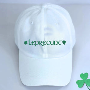 Leprecunt Trucker Hat with Four Leaf Clover, Custom Embroidered Gift for Irish Leprechaun St Patrick's Day