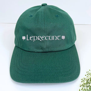 Leprecunt Trucker Hat with Four Leaf Clover, Custom Embroidered Gift for Irish Leprechaun St Patrick's Day