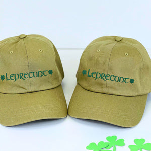 Leprecunt Trucker Hat with Four Leaf Clover, Custom Embroidered Gift for Irish Leprechaun St Patrick's Day