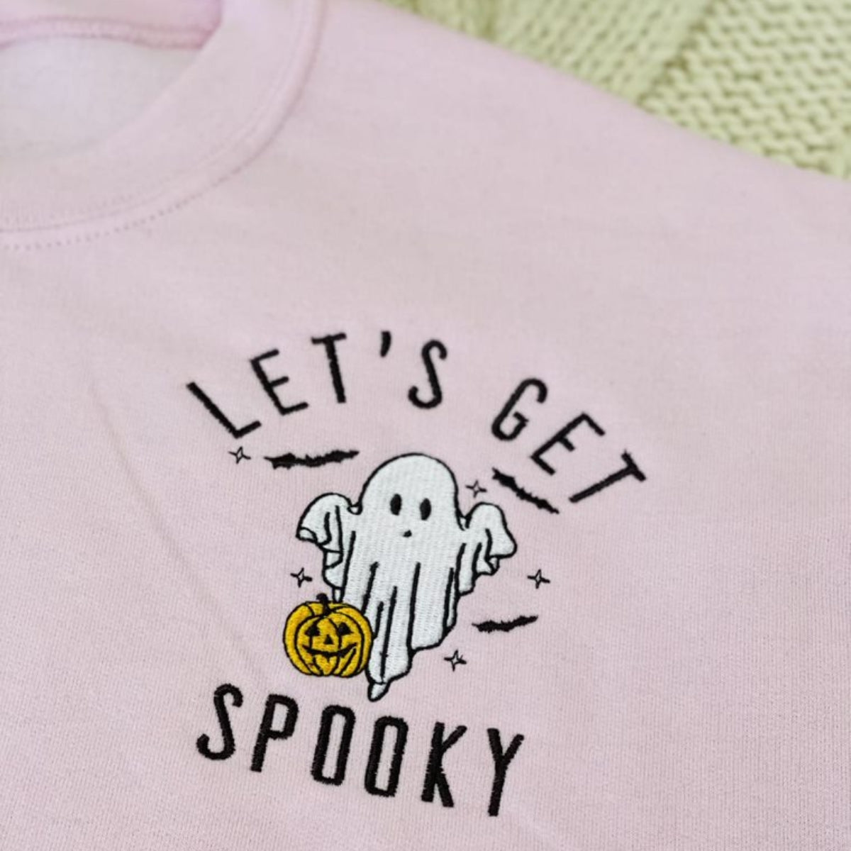 Spooky Season Crewneck, Let's Get Spooky Embroidered Halloween Sweatshirts, Hoodie