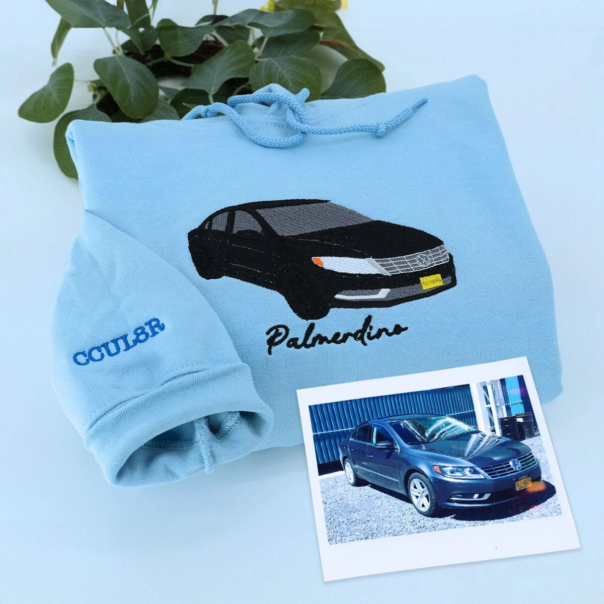 Light Blue Car Sweatshirt, a meaningful and cozy gift for car lover, boyfriend or husband