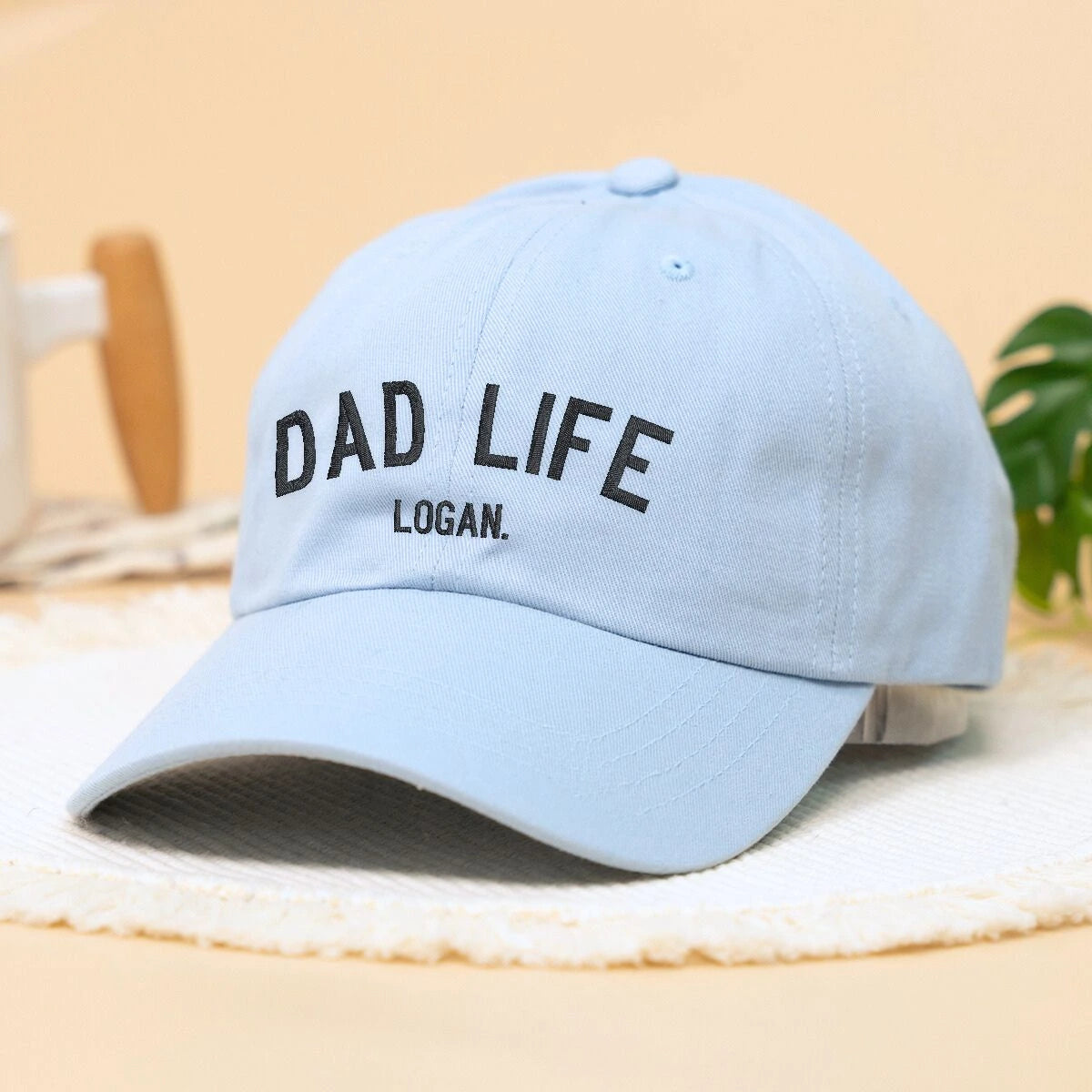 Light Blue Dad Life Hat with Kids names, a meaningful and cozy gift for dad father's day