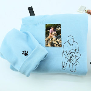 Light Blue Dog Dad Life Sweatshirt, a meaningful and cozy gift for dog dad