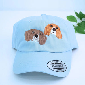 Personalized Dog Hat with Custom Embroidered Photo - Unique Dog Lover Gift Idea