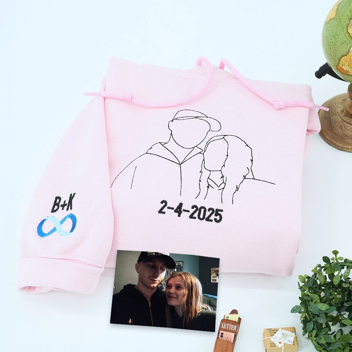 Light Pink Couple Sweatshirt, a meaningful and cozy for couple boyfriend girlfriend