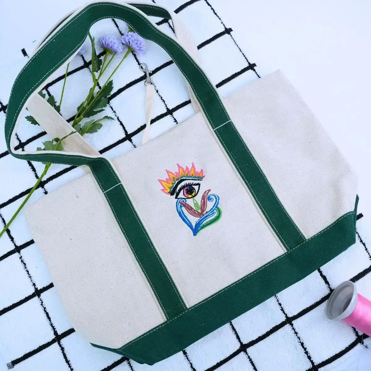 Custom Tote Bags with Logo - Embroidered Business Company Logo
