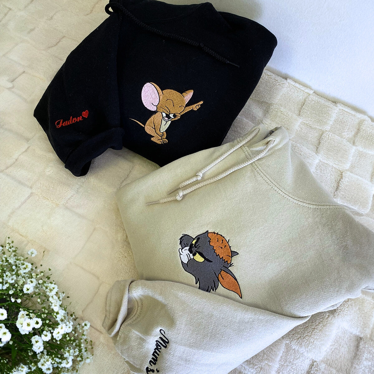 Custom Embroidered Neckline Hoodie Personalized Style Embroly