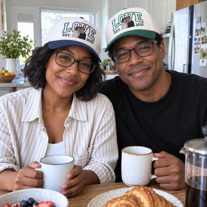 Custom Couple Love Life Photo Snapback Hat, Embroidered Him Her Portrait Cap, Gift for Wife Husband
