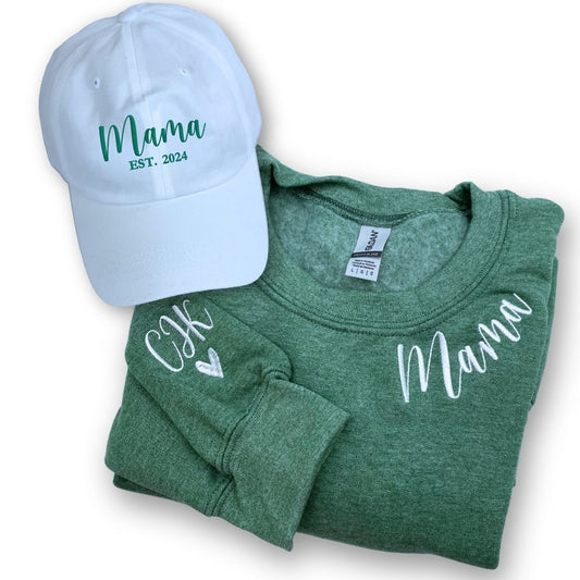 Mama Twin Pack: Embroidered Sweatshirt & Hat